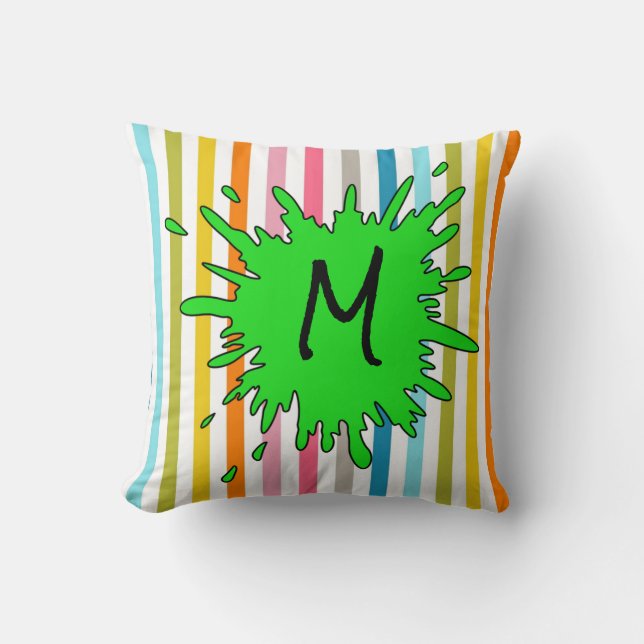 Dekorativ kudde Rand Grönt (Framsida)