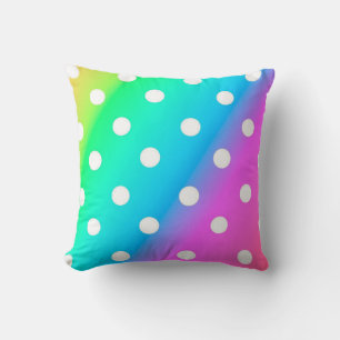 Dekorativ kudde/regnbåge Färg med vit Polka dots Kudde