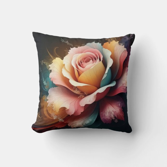 Dekorativ kudde ro blomma (Framsida)