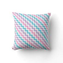 Dekorativ kudde, Rosa, Lavender, Turquise Chevrons