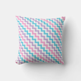 Dekorativ kudde, Rosa, Lavender, Turquise Chevrons Kudde