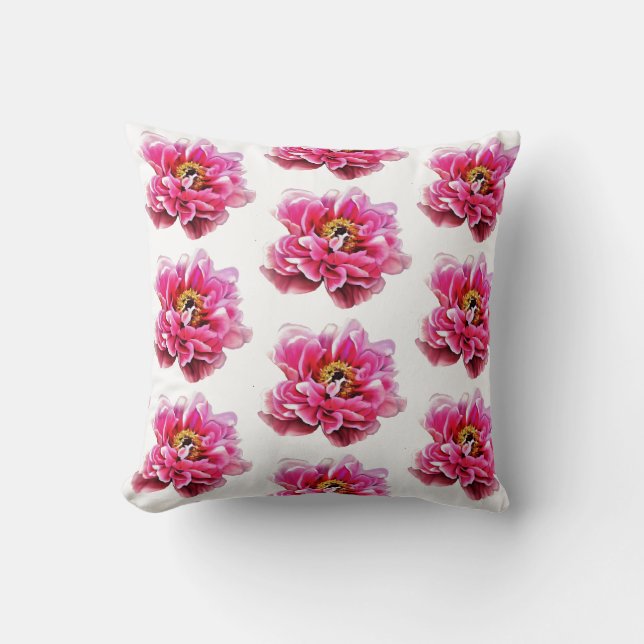 Dekorativ kudde Rosa Peonies (Framsida)