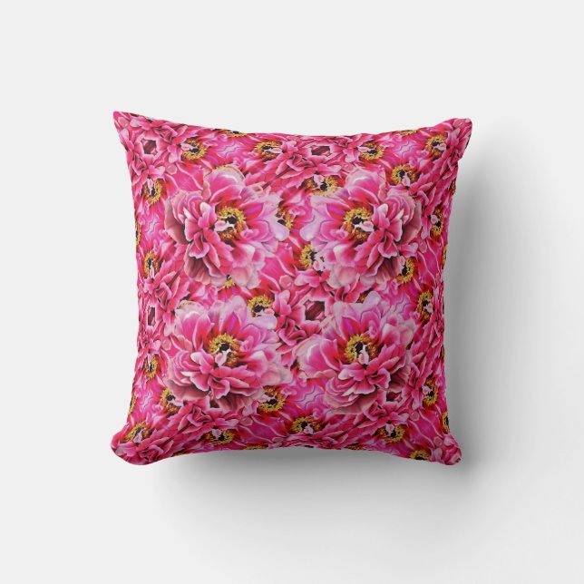 Dekorativ kudde Rosa Peonies (Framsida)