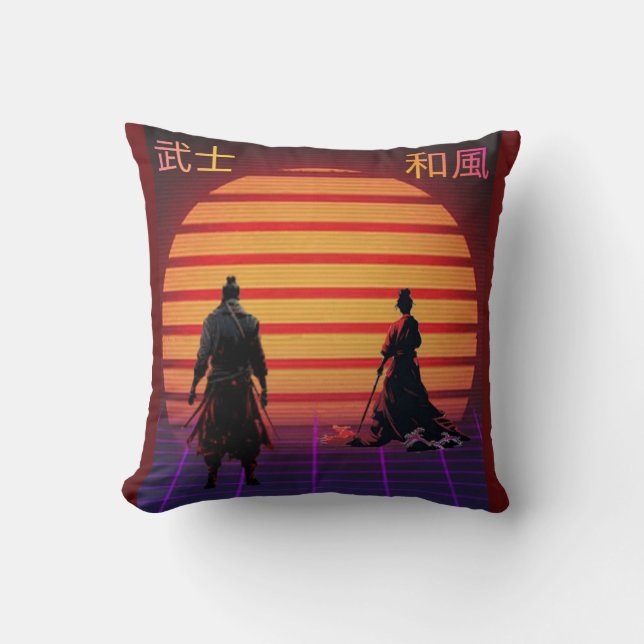 Dekorativ kudde Samurai japanese stil (Framsida)