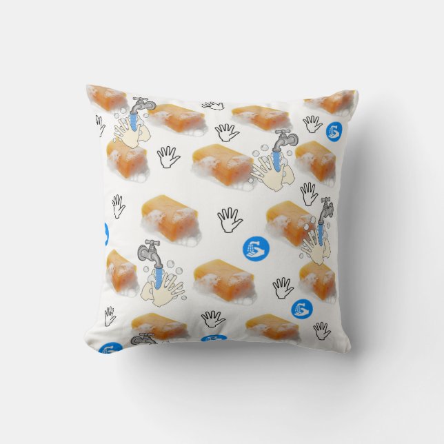 Dekorativ kudde Soap Hand Tvättar (Framsida)