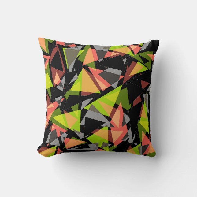 Dekorativ kudde Sömlösa geometriska trianglar form (Framsida)