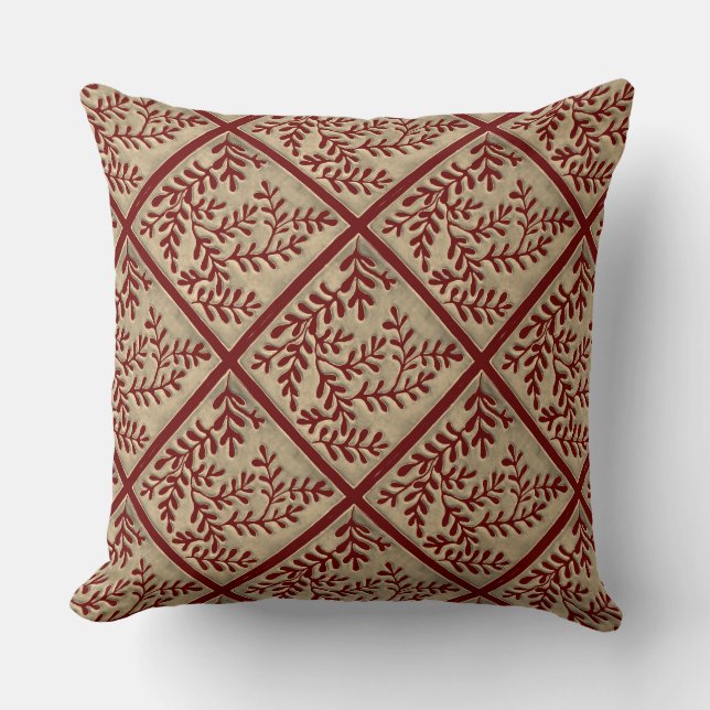 Dekorativ kudde trellis foliedesign (Framsida)