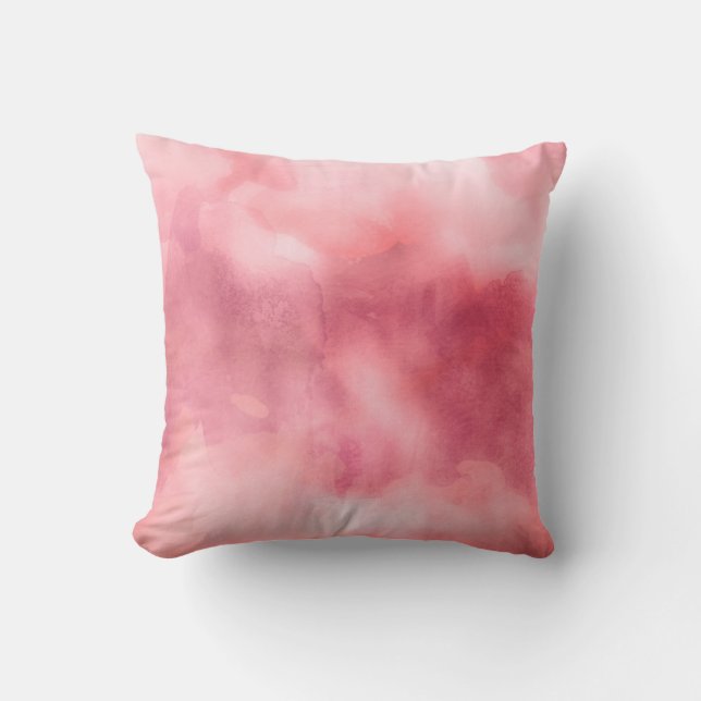 Dekorativ kudde - Vattenfärgskena Pinks (Framsida)