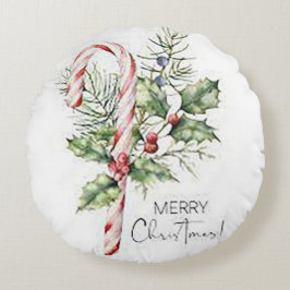 Dekorativ kudde vid jul-Candy cane-rundan