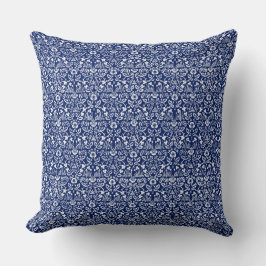 Dekorativ kudde William Morris Art Vibrant Blue