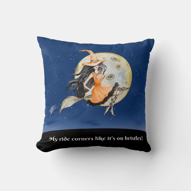 Dekorativ kudde, Witch's Sweet Ride Kudde (Framsida)