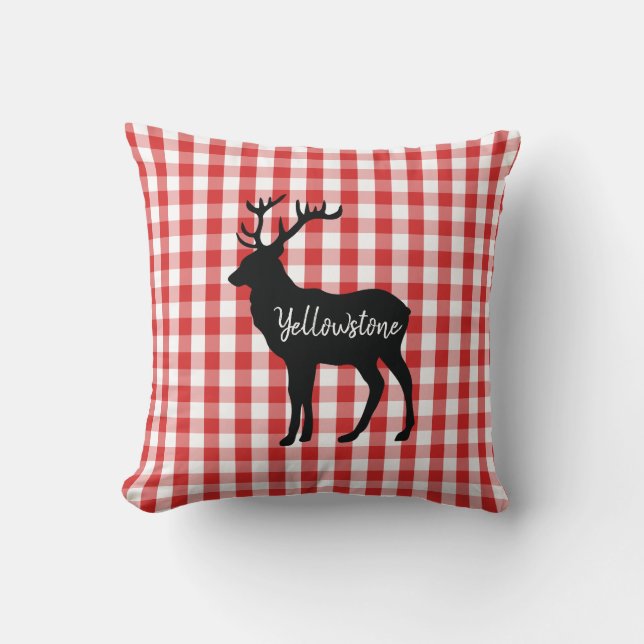 Dekorativ kudde-Yellowstone Elk Kudde (Framsida)