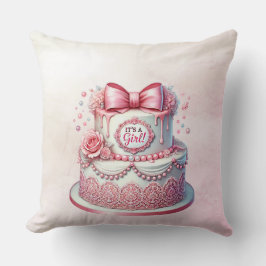 Dekorativ kummel Rosa Bow Dekorativ kudde