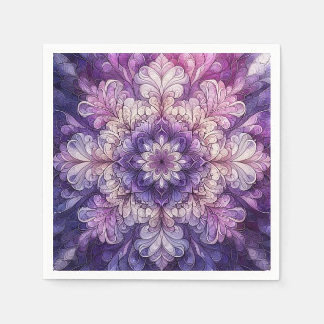 Dekorativ Lila Pappersservett (Framsidan)