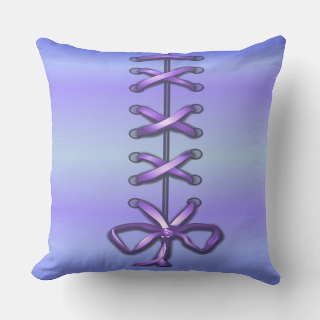 Dekorativ Lila Ribbon Laced Dekorativ kudde (Framsida)