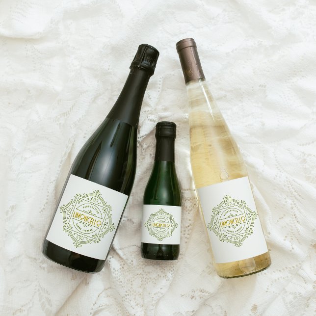 Dekorativ logoram Limoncello Spritflaskor Etikett (Skapare uppladdad)