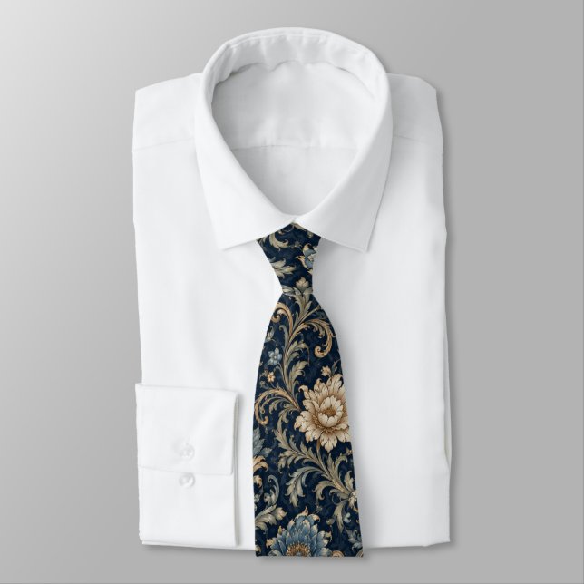 Dekorativ Lyxig Blommig Ornamentik Slips (Bunden)