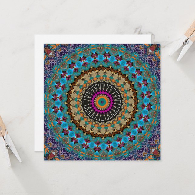 Dekorativ Mandala-inbjudan Inbjudningar (Fram/Back In Situ)