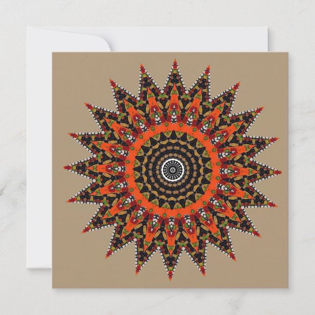 Dekorativ Mandala Inbjudningar (Framsida)