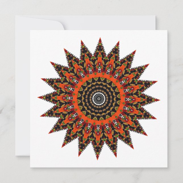 Dekorativ Mandala Inbjudningar (Framsida)
