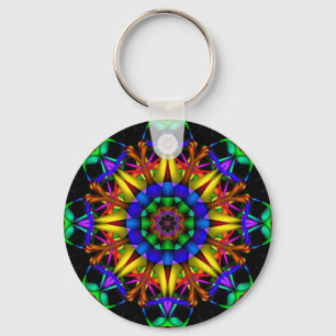 Dekorativ Mandala Keychain Nyckelring