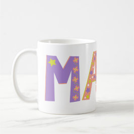 Dekorativ Maya-blommor och stjärnmugg Kaffemugg