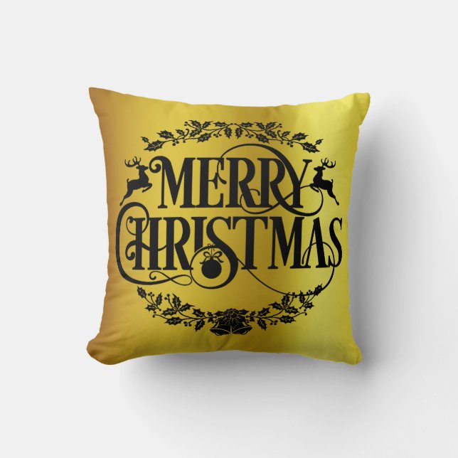Dekorativ merry Chrstmas Dekorativ kudde (Framsida)