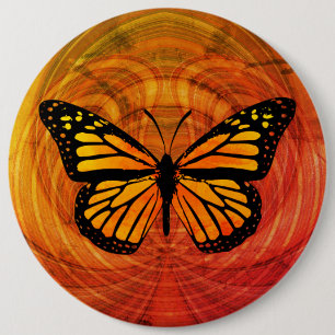Dekorativ monarch Butterfly Guld Red Knapp