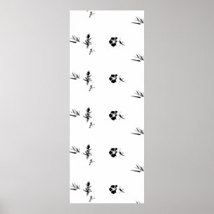 dekorativ, Mörk Grått, träkol, edestal-tecken Poster
