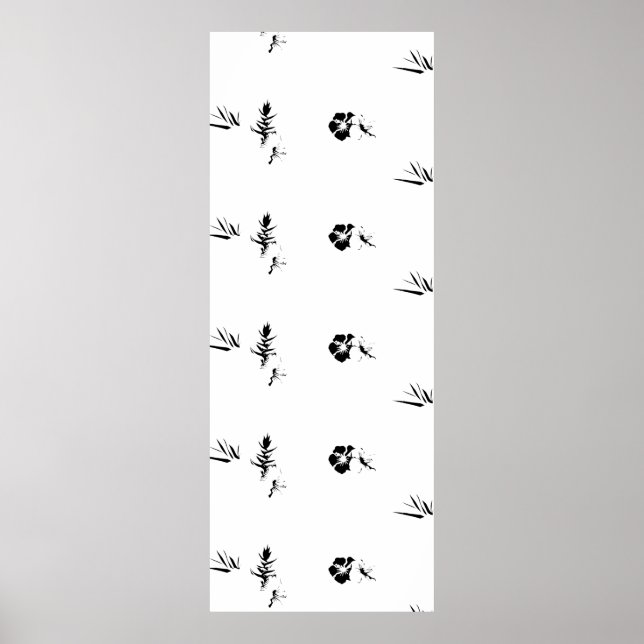 dekorativ, Mörk Grått, träkol, edestal-tecken Poster (Framsidan)