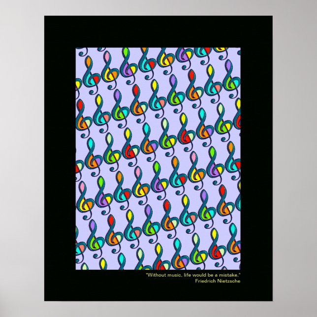 dekorativ musikanteckning poster (Framsidan)