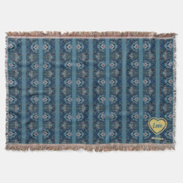 Dekorativ nedkastning av Adiela Akoo (blå Rand) - Filt