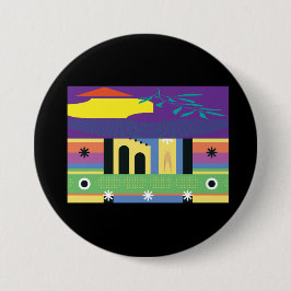 Dekorativ och djärv maximalistisk design för artis knapp