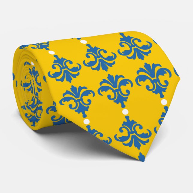 Dekorativ Ornate Damask Rand Tie Slips (Rullad)