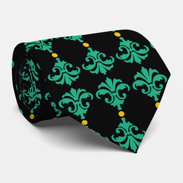 Dekorativ Ornate Damask Rand Tie Slips (Rullad)