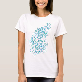 Dekorativ Påfågel Design Dam T-Shirt