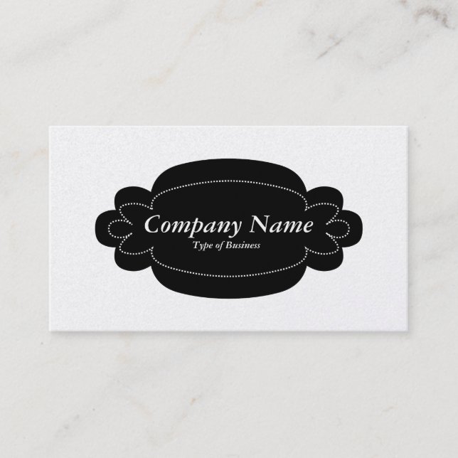 Dekorativ panel 01 - svart - platinakort visitkort (Framsida)