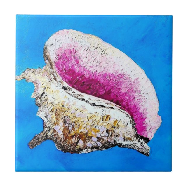 Dekorativ panel för Conch Snäcka Kakelplatta (Framsidan)