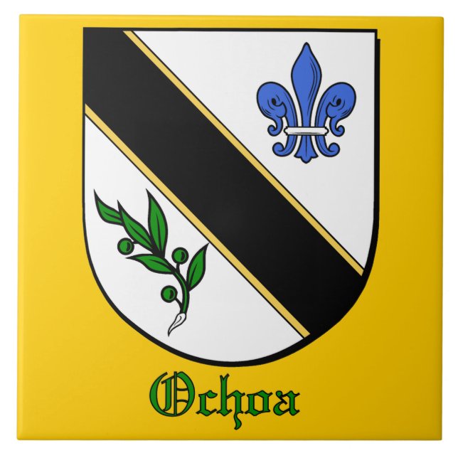 Dekorativ panel för Ochoa Family Shield Kakelplatta (Framsidan)