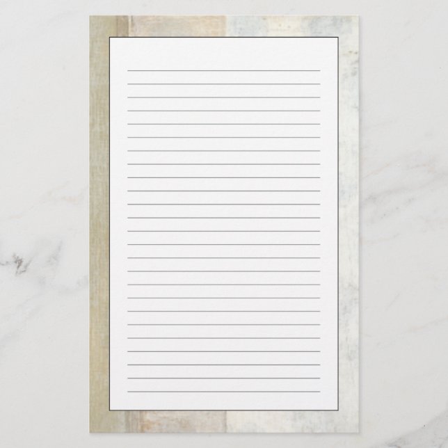 Dekorativ panelmålning i Färgerna Neutralt Brevpapper (Framsida)