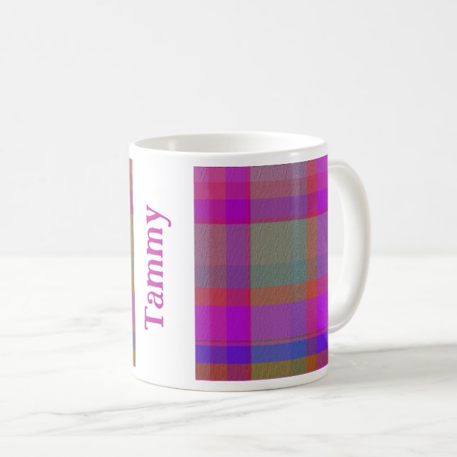 Dekorativ Plaid Kaffemugg (Framsida höger)