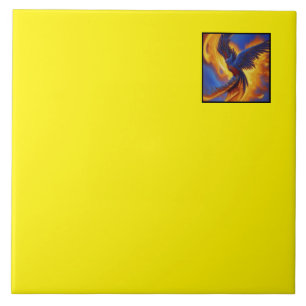 Dekorativ platta - Bright Gult - Phoenix Art Kakelplatta