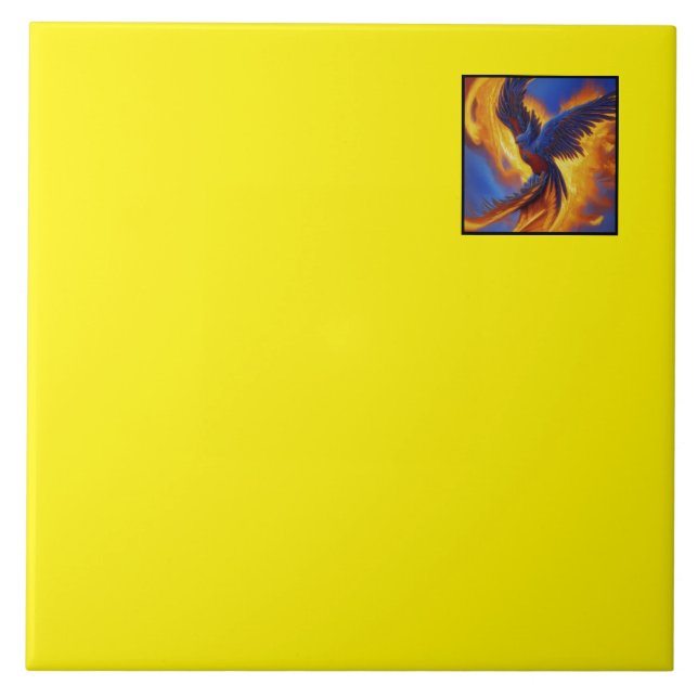 Dekorativ platta - Bright Gult - Phoenix Art Kakelplatta (Framsidan)