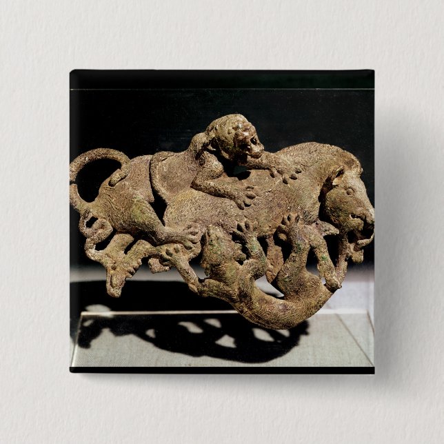 Dekorativ platta som visar en vildsvin knapp (Framsida)