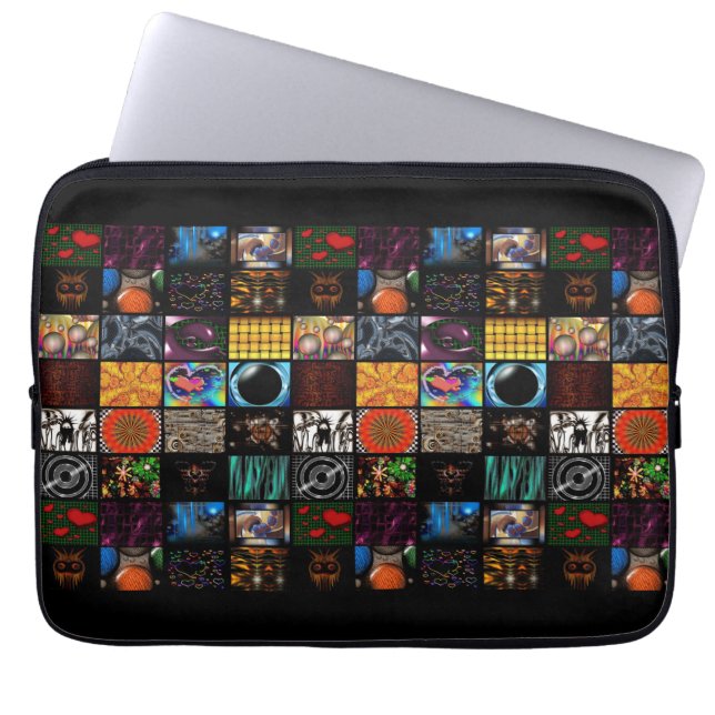 Dekorativ Popkonst Mönster  Laptop Fodral (Framsidan)
