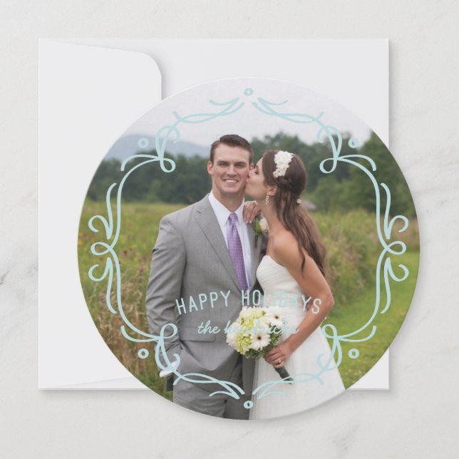 Dekorativ ram julkort - himmel (Framsida)