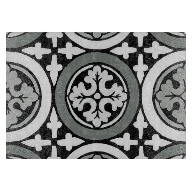 Dekorativ Renaissance Rosette Tile Design (Framsidan)
