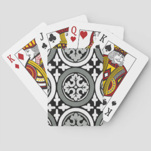 Dekorativ Renaissance Rosette Tile Design Casinokort