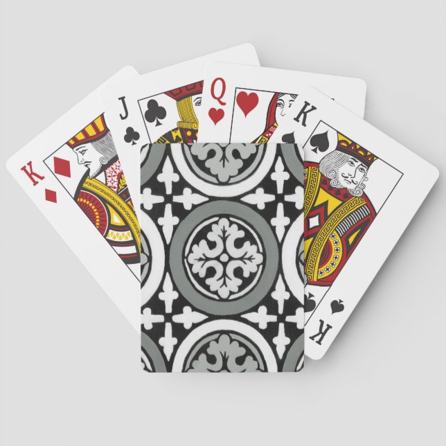 Dekorativ Renaissance Rosette Tile Design Casinokort (Baksidan)