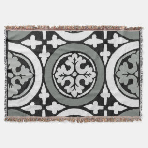 Dekorativ Renaissance Rosette Tile Design Filt